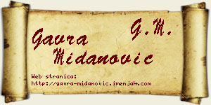 Gavra Midanović vizit kartica